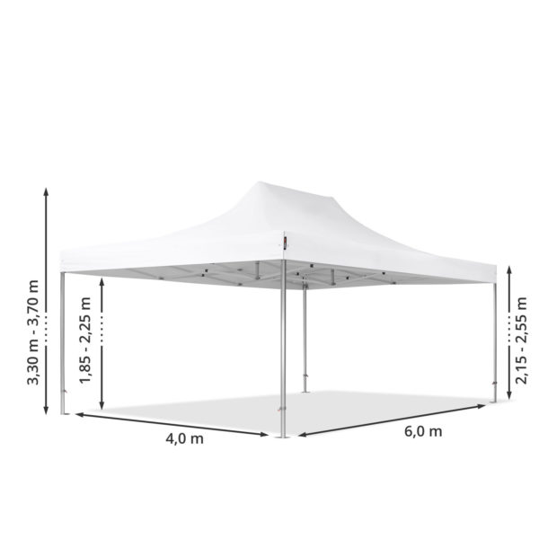 Faltpavillon 4x6 Meter mieten, Faltzelt schwarz, Ruck-Zuck Pavillon